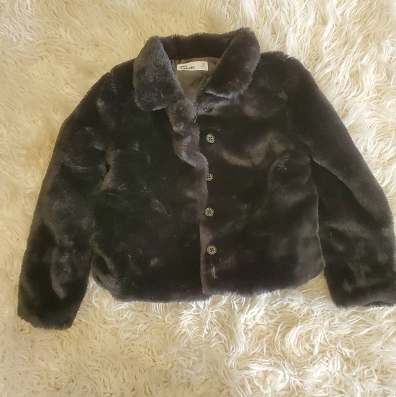 Epic Threads Other - EPIC THREADS| GIRL TODDLER BLACK FAUX FUR COAT| SIZE 2T